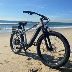 Cafe Cruiser E-bike for Rent at Beach