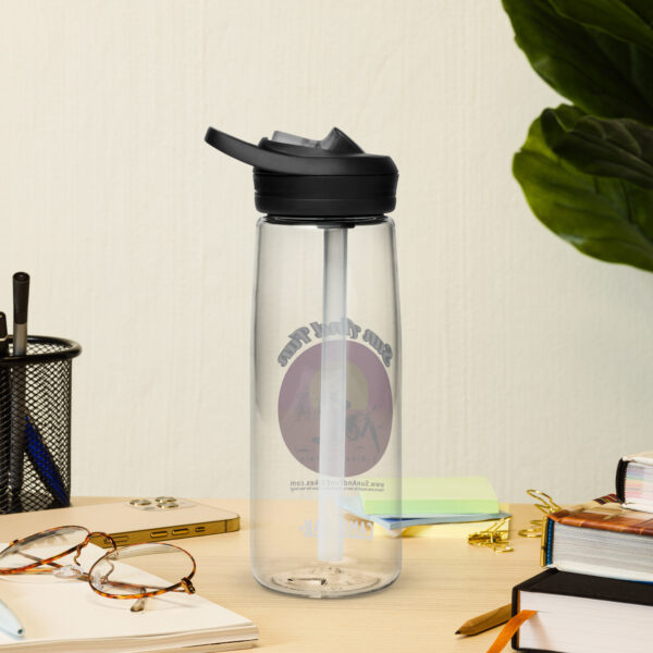 sports water bottle for e bike riders on study table