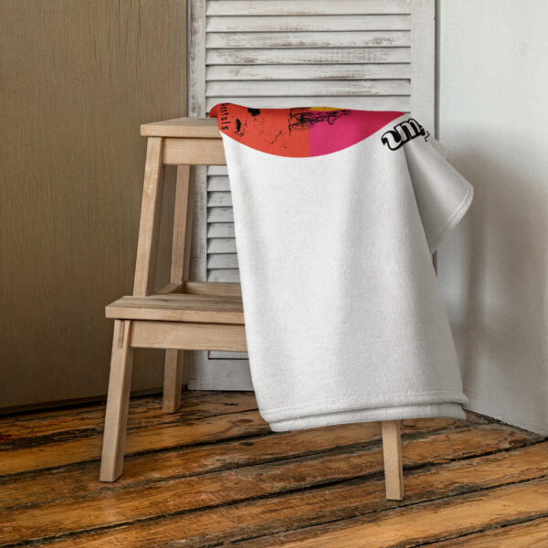 Sun and Fun Sublimated Sports white Towel on Stool
