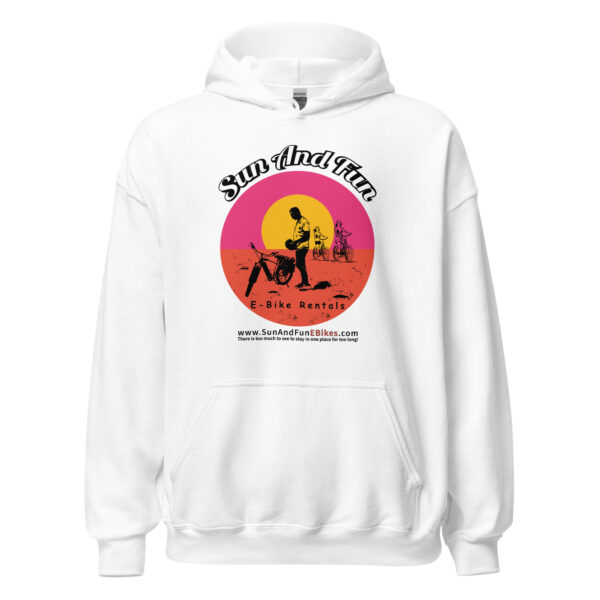 Sun and Fun Unisex Heavy Blend Hoodie White Front